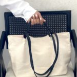 کیف کتان دوشی دستی مدل گیتی