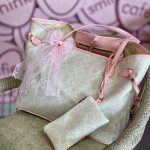 کیف چرم سایز بزرگ کوچ coach صورتی
